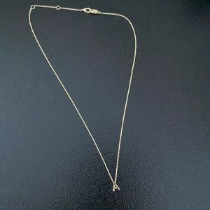 COPY - 18inch gold letter necklace- letter A